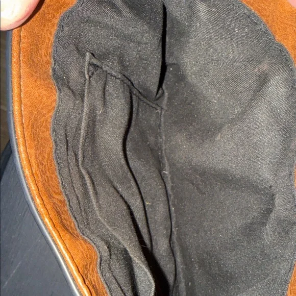 Chic Studded Brown Leather Shoulder Bag - Picture 6 of 10